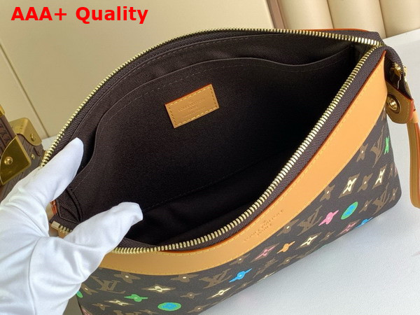Louis Vuitton Pochette Voyage Souple Chocolate Monogram Craggy Coated Canvas M83568 Replica