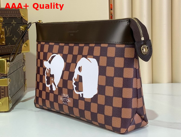 Louis Vuitton Pochette Voyage Souple Damier Phriendship Coated Canvas Replica