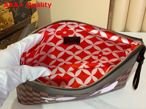 Louis Vuitton Pochette Voyage Souple Damier Phriendship Coated Canvas Replica