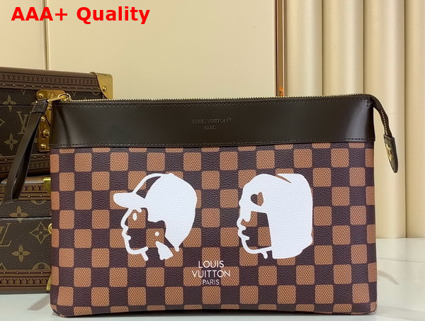 Louis Vuitton Pochette Voyage Souple Damier Phriendship Coated Canvas Replica