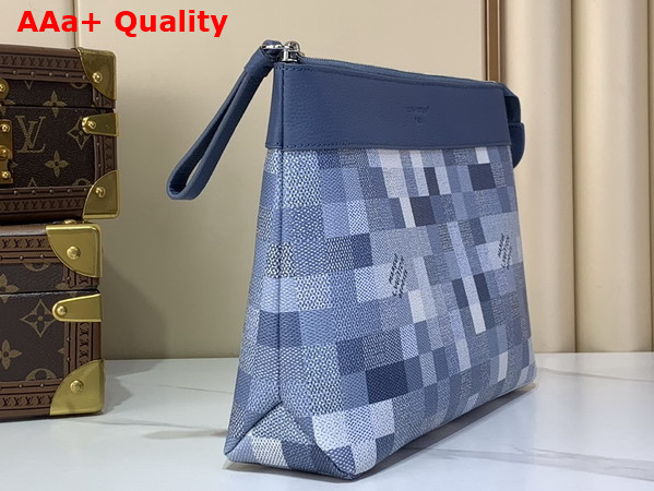 Louis Vuitton Pochette Voyage Souple Denim Blue Damoflage Coated Canvas M28846 Replica