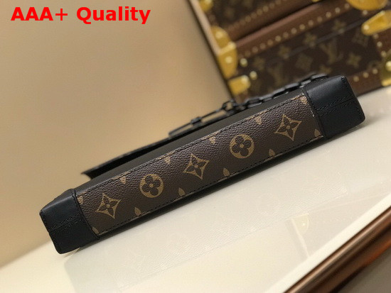 Louis Vuitton Pochette Voyage Steamer in Black Taiga Leather Replica