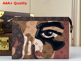 Louis Vuitton Pochette Voyage in Brown Monogram Coated Canvas and Cowhide Leather Replica