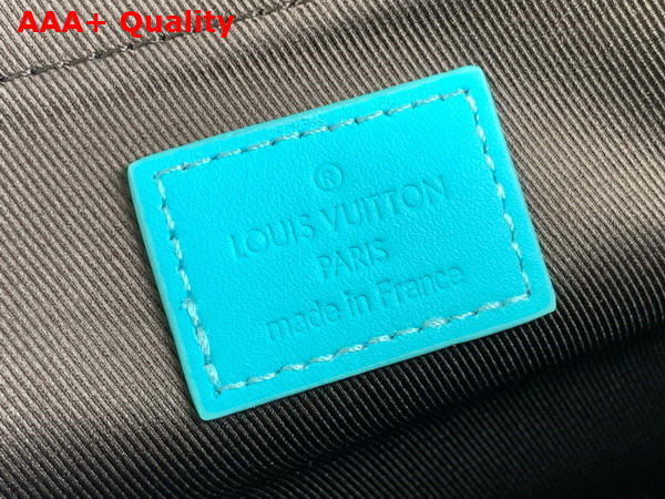 Louis Vuitton Pochette Voyage in Turquoise Taurillon Monogram Embossed Cowhide Leather Replica