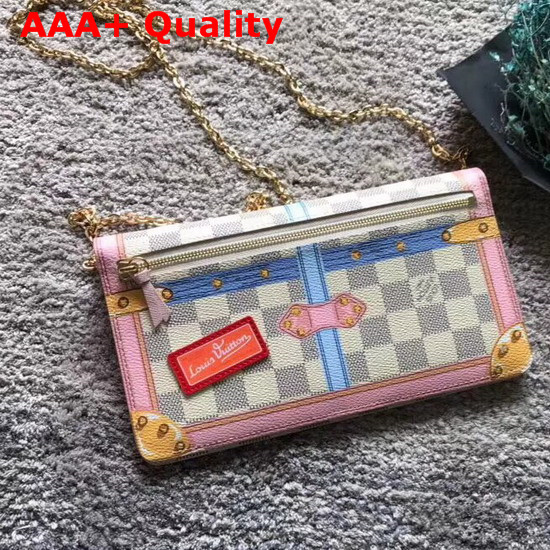 Louis Vuitton Pochette Weekend Printed Damier Azur Coated Canvas N60108 Replica