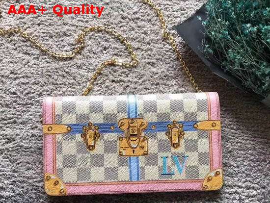 Louis Vuitton Pochette Weekend Printed Damier Azur Coated Canvas N60108 Replica