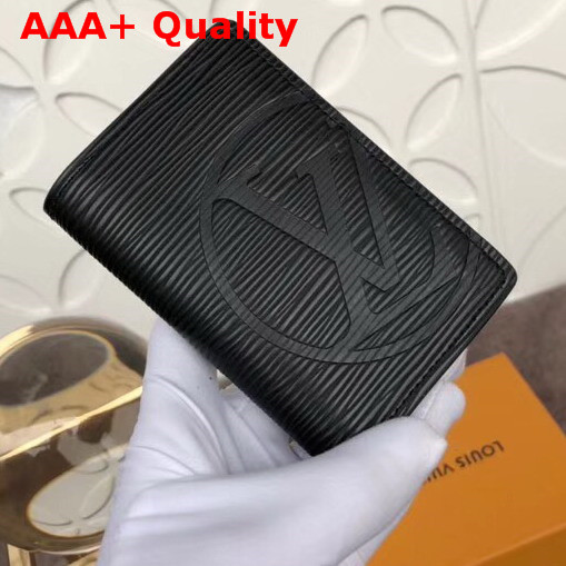 Louis Vuitton Pocket Organiser Epi Black LV Circle Signature Replica