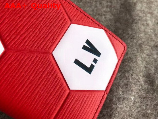 Louis Vuitton Pocket Organiser Red Epi Leather Men LV 2018 FIFA World Cup Edition Replica