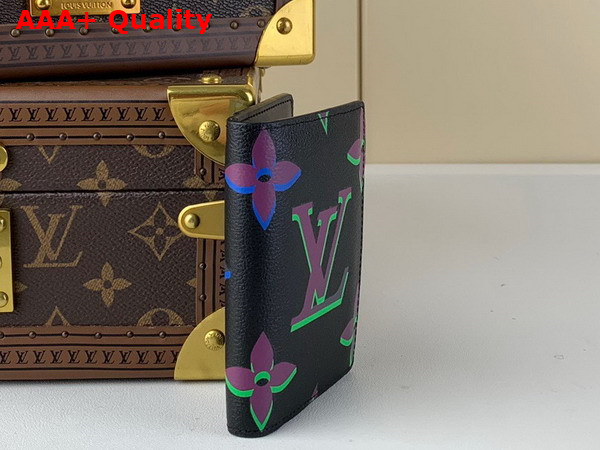 Louis Vuitton Pocket Organizer Black Borealis Calf Leather M82372 Replica