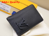 Louis Vuitton Pocket Organizer Black Grained Calf Leather M69979 Replica