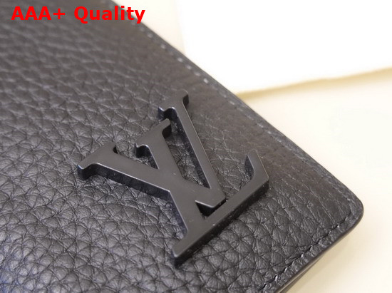 Louis Vuitton Pocket Organizer Black Grained Calf Leather M69979 Replica