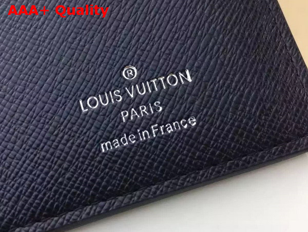 Louis Vuitton Pocket Organizer Damier Ebene Canvas with Rhinoceros Illustration N63349 Replica