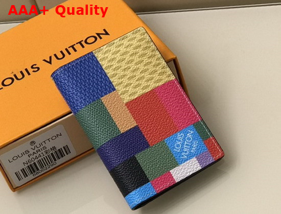 Louis Vuitton Pocket Organizer Multicolor Damier Graphite 3D Coated Canvas N60432 Replica