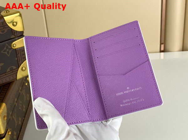 Louis Vuitton Pocket Organizer Purple Monogram Comics Coated Canvas M82024 Replica