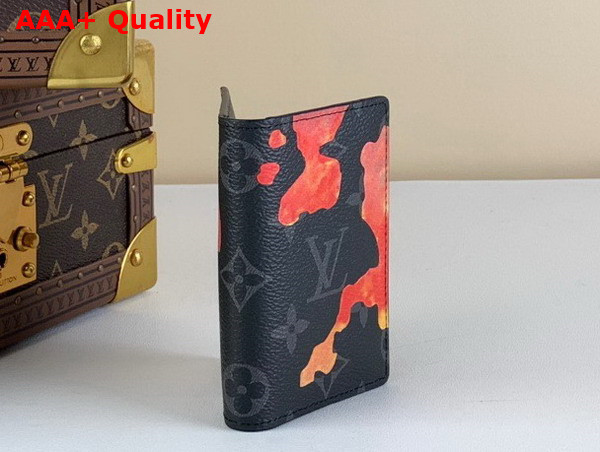Louis Vuitton Pocket Organizer Red and Orange Sunset Monogram Eclipse Coated Canvas M81757 Replica