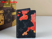 Louis Vuitton Pocket Organizer Red and Orange Sunset Monogram Eclipse Coated Canvas M81757 Replica