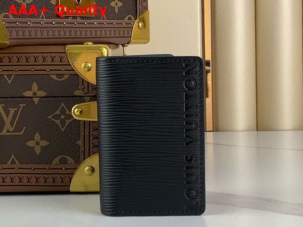 Louis Vuitton Pocket Organizer in Black Epi XL Cowhide Leather M83330 Replica