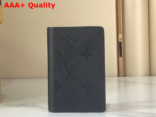Louis Vuitton Pocket Organizer in Black Monogram Midnight Coated Canvas M26775 Replica