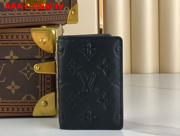 Louis Vuitton Pocket Organizer in Black Monogram Taurillon Leather M69044 Replica