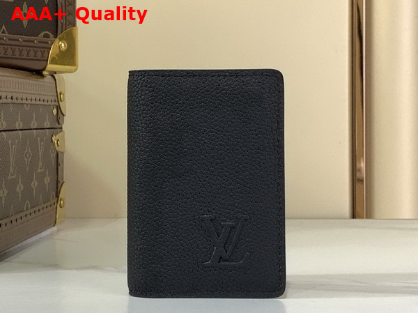 Louis Vuitton Pocket Organizer in Black Waxy Calfskin M25951 Replica