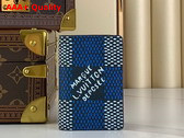 Louis Vuitton Pocket Organizer in Blue Damier Heritage Coated Canvas N40677 Replica