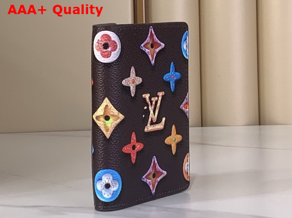 Louis Vuitton Pocket Organizer in Chocolate Monogram Donuts Coated Canvas M28282 Replica