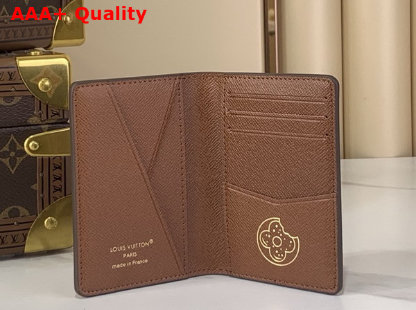 Louis Vuitton Pocket Organizer in Chocolate Monogram Donuts Coated Canvas M28282 Replica