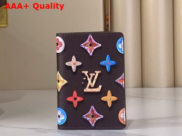 Louis Vuitton Pocket Organizer in Chocolate Monogram Donuts Coated Canvas M28282 Replica