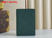 Louis Vuitton Pocket Organizer in Dark Green Monogram Taurillon Leather M83067 Replica