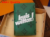 Louis Vuitton Pocket Organizer in Green Vintage Monogram Canvas M80798 Replica