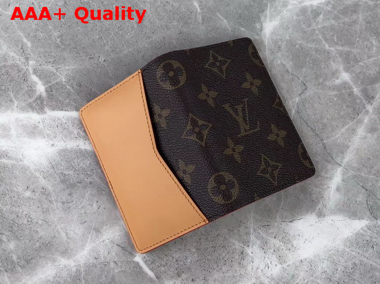 Louis Vuitton Pocket Organizer in Monogram Canvas and Smooth Natural Leather Replica