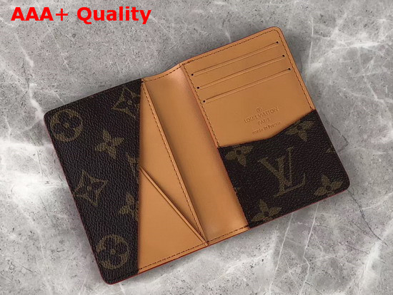 Louis Vuitton Pocket Organizer in Monogram Canvas and Smooth Natural Leather Replica