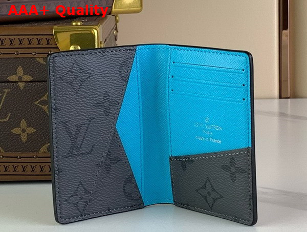 Louis Vuitton Pocket Organizer in Monogram Eclipse Reverse Canvas M11469 Replica