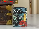 Louis Vuitton Pocket Organizer in Navy Blue Monogram Surfin Coated Canvas M83498 Replica