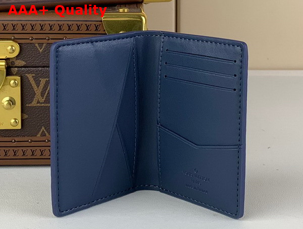 Louis Vuitton Pocket Organizer in Navy River Blue Calf Leather M82324 Replica