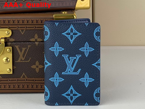 Louis Vuitton Pocket Organizer in Navy River Blue Calf Leather M82324 Replica