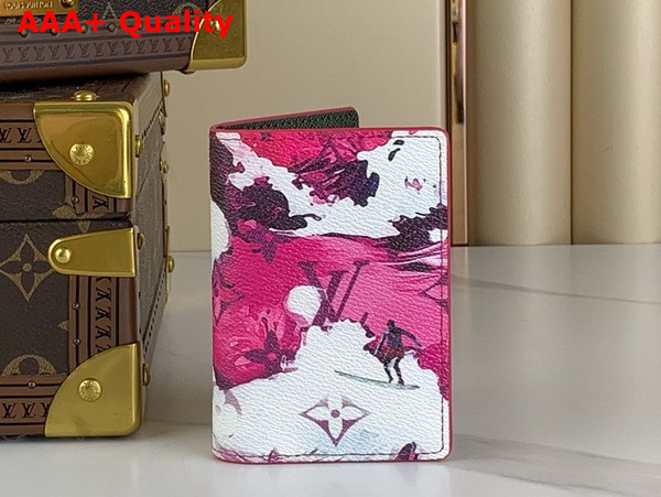 Louis Vuitton Pocket Organizer in Pink Surfin Monogram Coated Canvas M83556 Replica