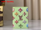 Louis Vuitton Pocket Organizer in Pistache Monogram Donuts Coated Canvas M28044 Replica