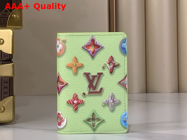 Louis Vuitton Pocket Organizer in Pistache Monogram Donuts Coated Canvas M28044 Replica