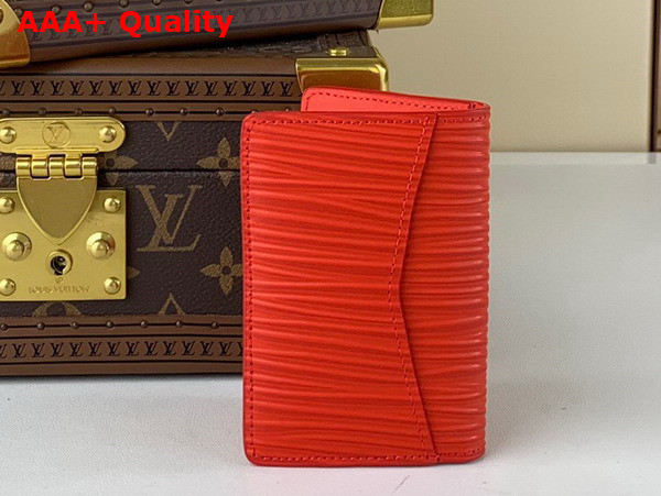 Louis Vuitton Pocket Organizer in Vermillion Red Epi XL Grained Leather M23696 Replica