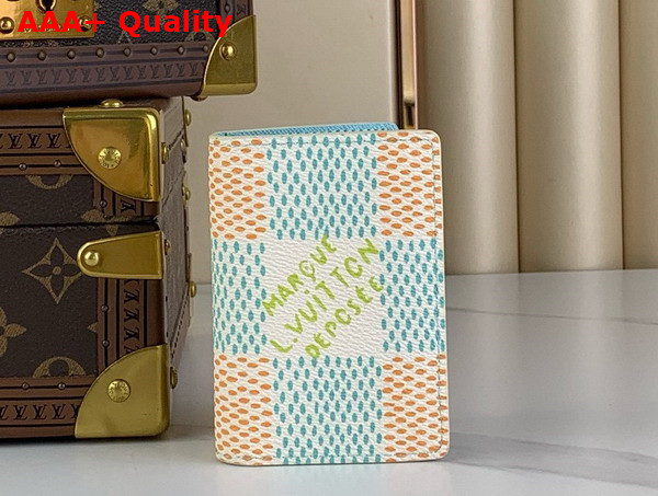 Louis Vuitton Pocket Organizer in White Damier Heritage Coated Canvas N40678 Replica