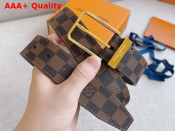 Louis Vuitton Pont Neuf 35mm Belt Damier Ebene Canvas Replica