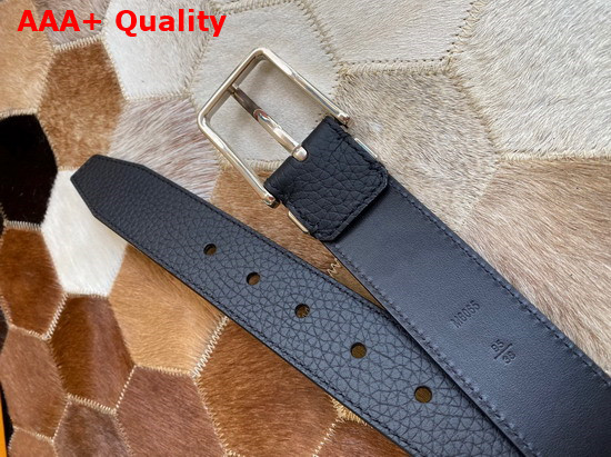 Louis Vuitton Pont Neuf 35mm Belt in Black Calfskin Replica