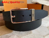 Louis Vuitton Pont Neuf 35mm Belt in Black Taiga Leather Replica