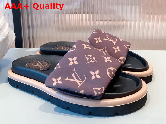 Louis Vuitton Pool Pillow Comfort Mule Cacao Brown Monogram Nylon 1A99SV Replica