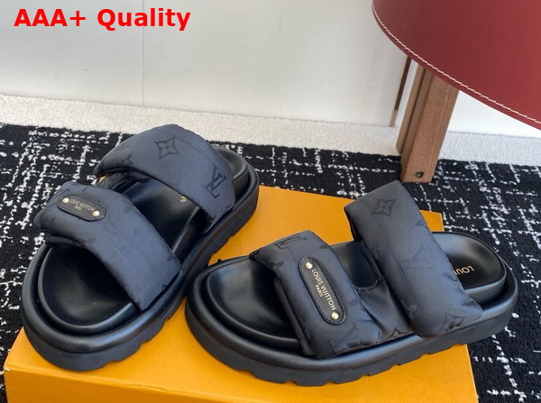Louis Vuitton Pool Pillow Comfort Mule in Black Monogram Nylon 1AHNQU Replica