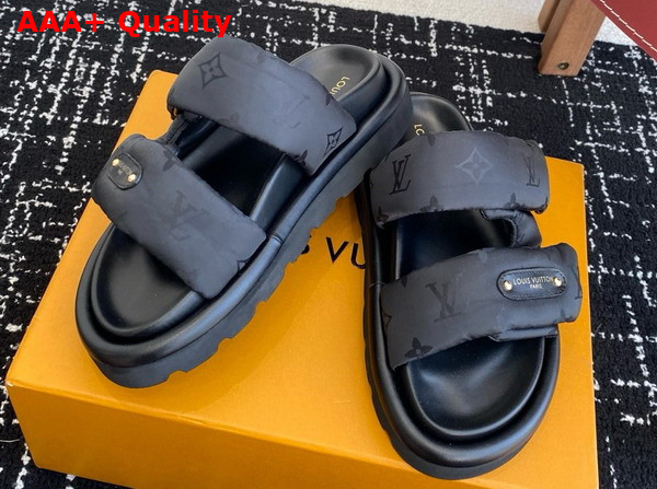 Louis Vuitton Pool Pillow Comfort Mule in Black Monogram Nylon 1AHNQU Replica