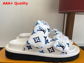 Louis Vuitton Pool Pillow Comfort Mule in Blue Monogram Nylon 1AHMKL Replica
