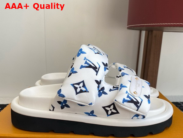 Louis Vuitton Pool Pillow Comfort Mule in Blue Monogram Nylon 1AHMKL Replica