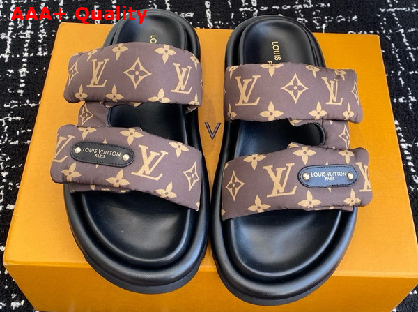 Louis Vuitton Pool Pillow Comfort Mule in Cacao Brown Monogram Nylon 1AHMDM Replica